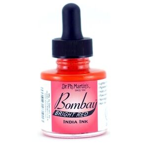 🔥5 FOR $25🔥 Dr. Ph. Martin's Bombay India Ink, Bright Red
